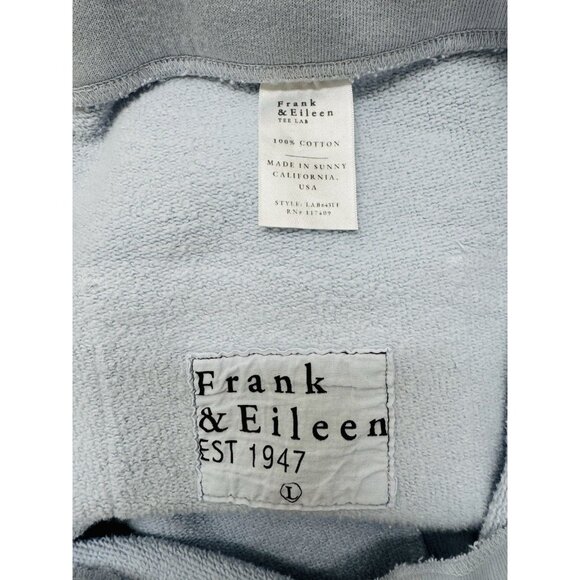 Frank & Eileen Bella Italian Sweatpants Light Blue Crop Wide Leg Triple Fleece - Picture 7 of 9